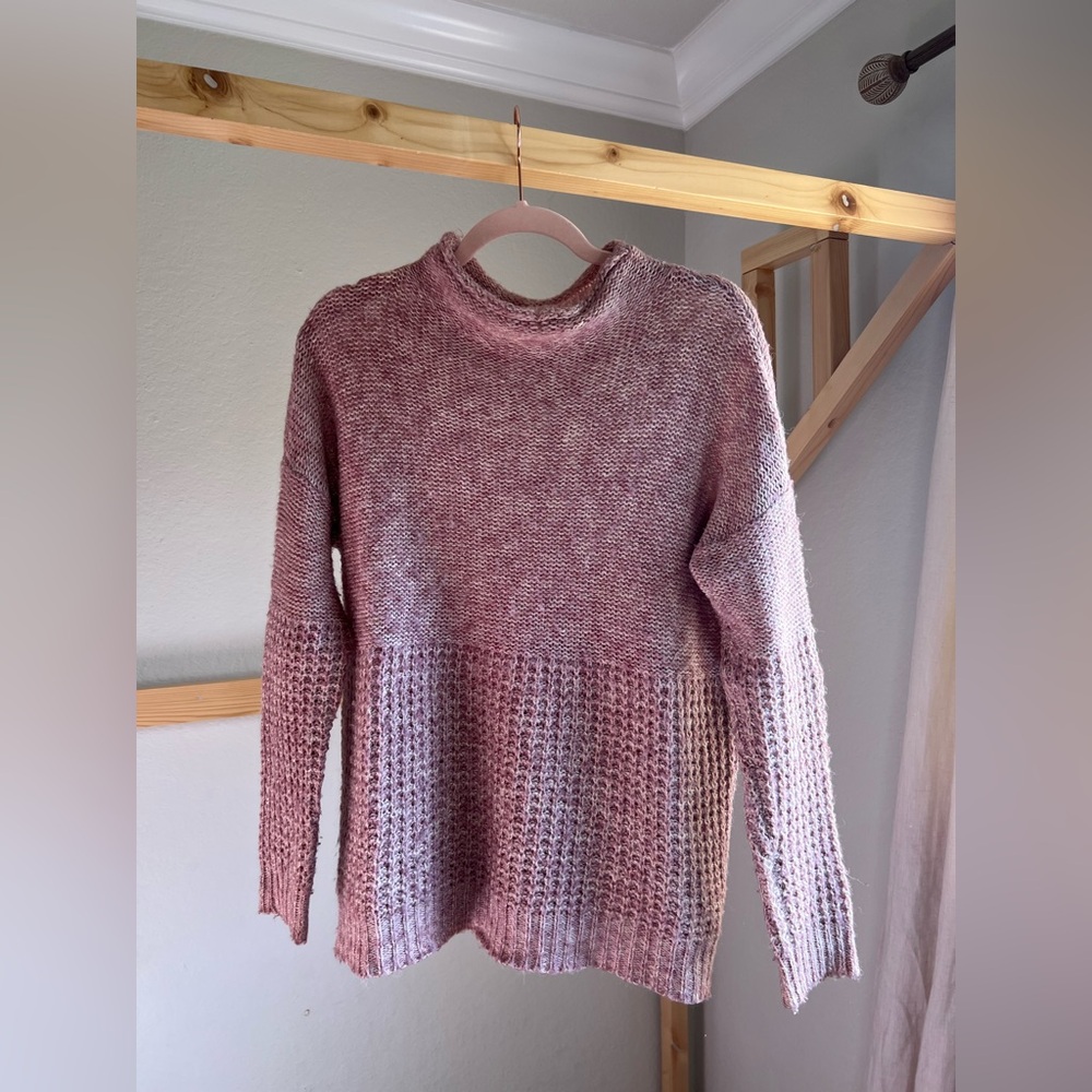 American Eagle Outfitters Chunky Knit Mock Neck Oversized Sweater